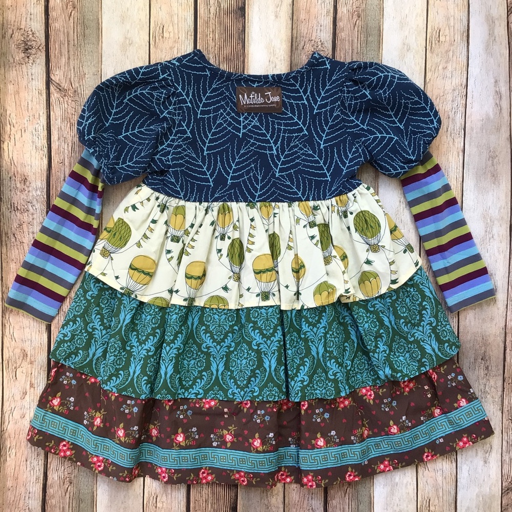 Matilda Jane Quiet Green Tiered Dress - Picture 2 of 3